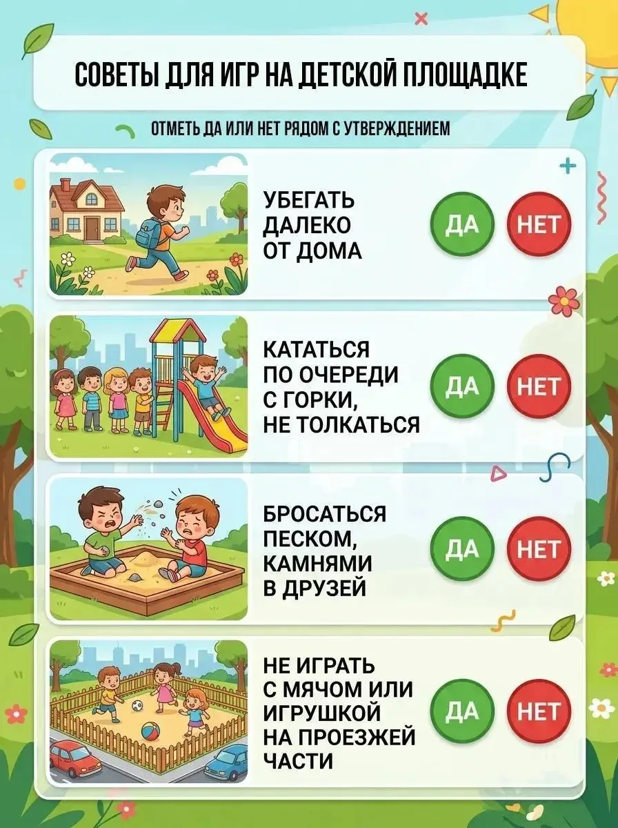 ‼️Двор и детская площадка:ведём себя осторожно ⚡️✅