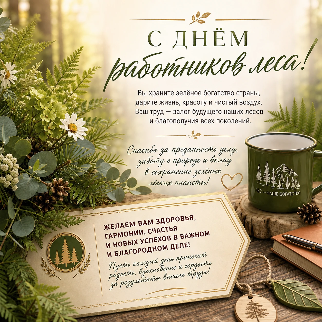 🌳 Поздравляем всех причастных с профессиональным праздником – С Днём работников леса и...