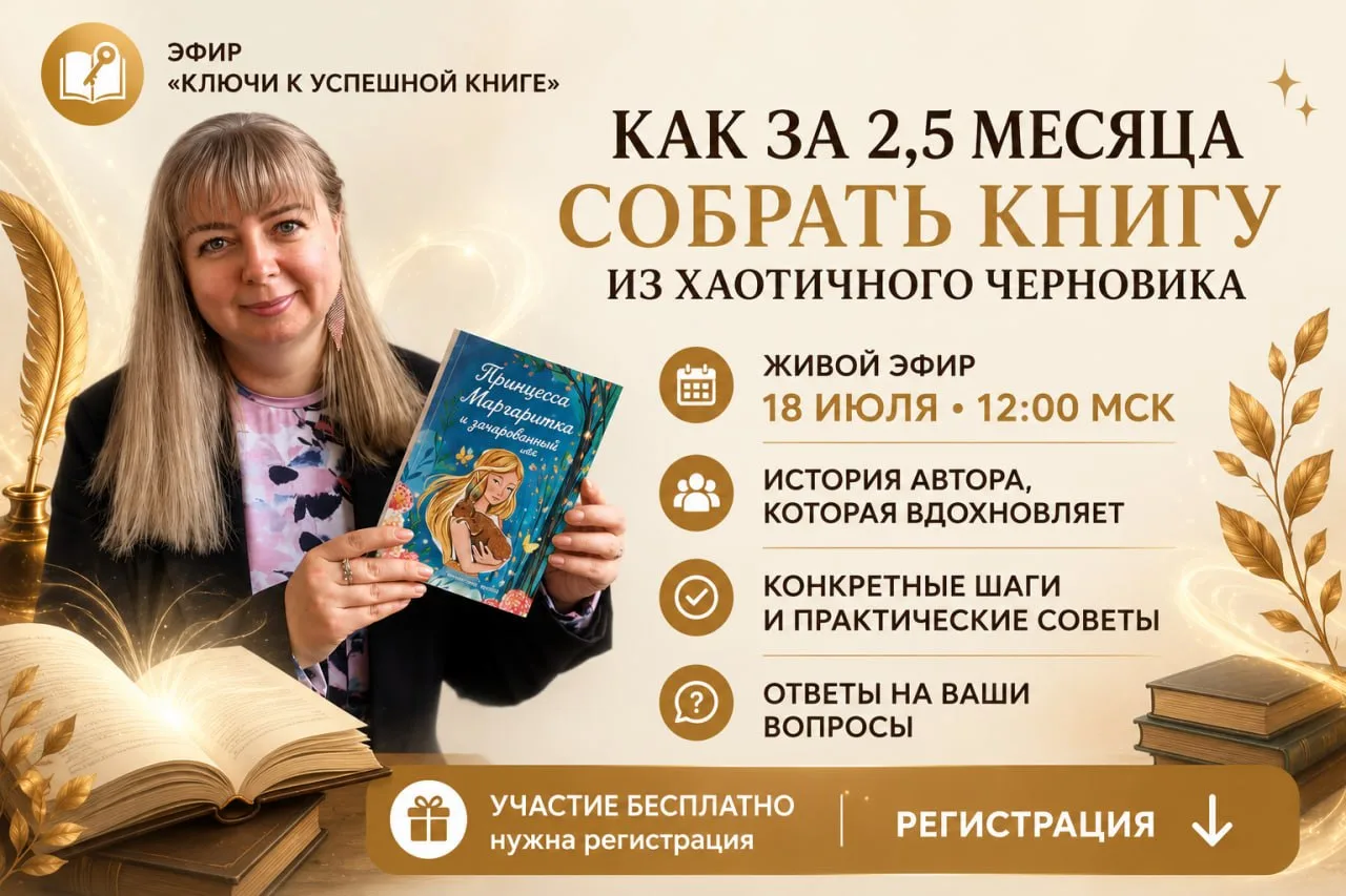 📚 Как за 2,5 месяца собрать книгу из хаотичного черновика.

Готовимся к масштабной онлайн-встрече с