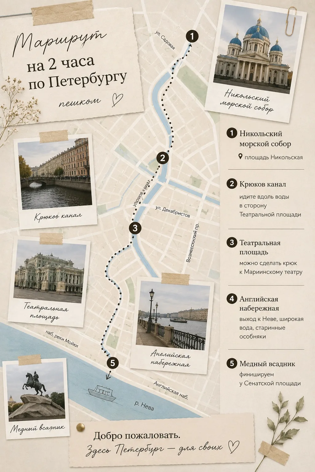 🗺 Маршрут на 2 часа, который стоит пройти пешком