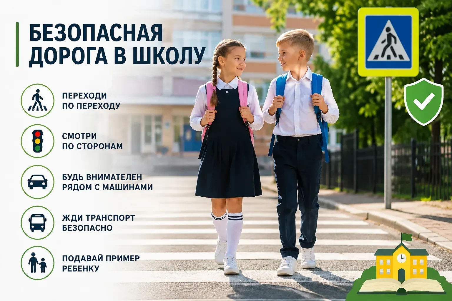 🚦 Безопасная дорога в школу: готовимся к началу учебного года