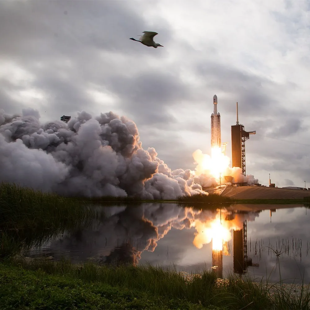 Фотография с запуска миссии NASA Psyche