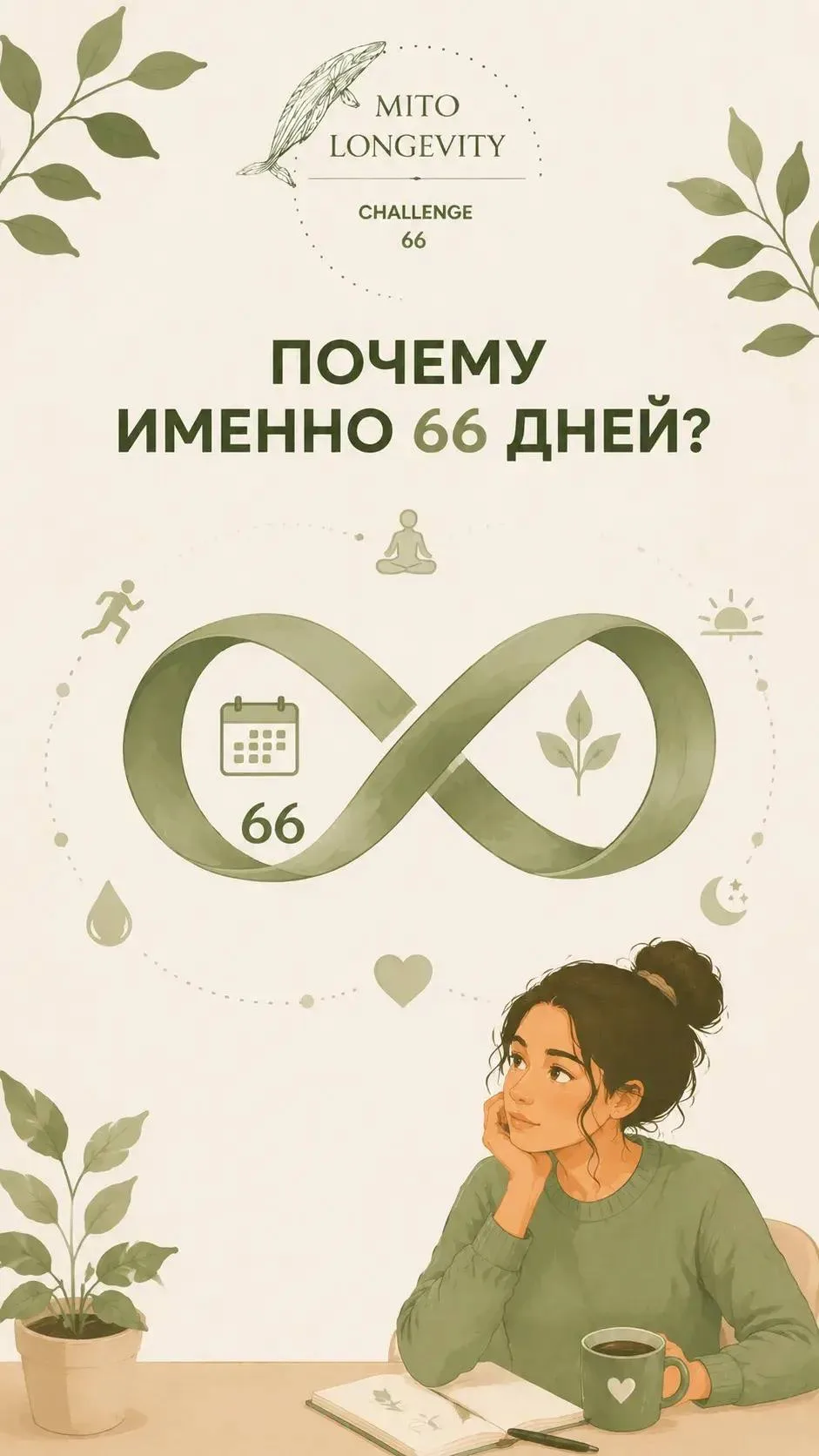 🌿 Почему именно 66 дней?

Наверняка вы слышали, что привычка формируется за 21 день.
На самом деле 