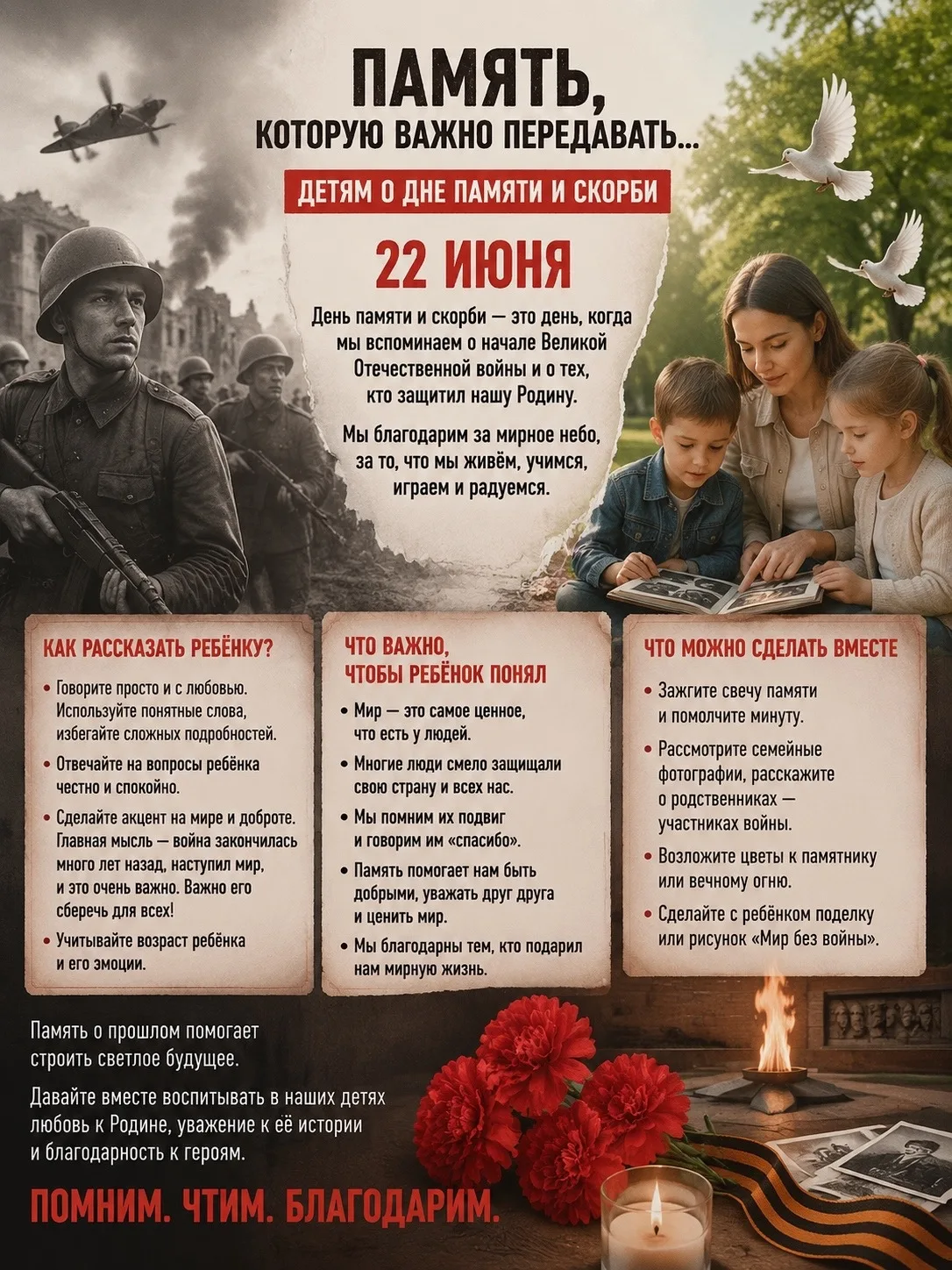 🕯 22 июня — День памяти и скорби 🕯

Сегодня мы склоняем головы в память о тех, кто встретил первые