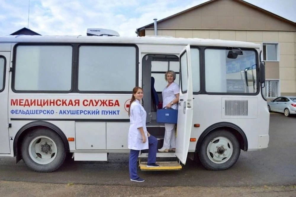 "Передвижной мобильный Фельдшерско-акушерский пункт БУЗОО «Нижнеомская ЦРБ» на базе авт...