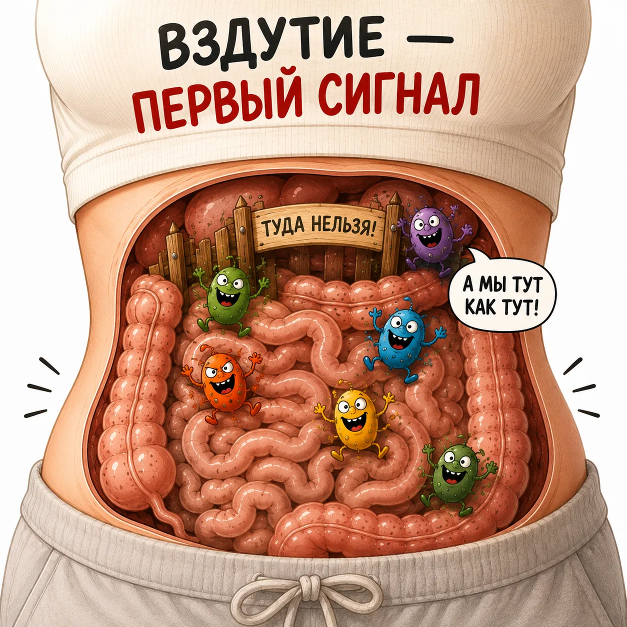 ВЗДУТИЕ — ПЕРВЫЙ СИГНАЛ