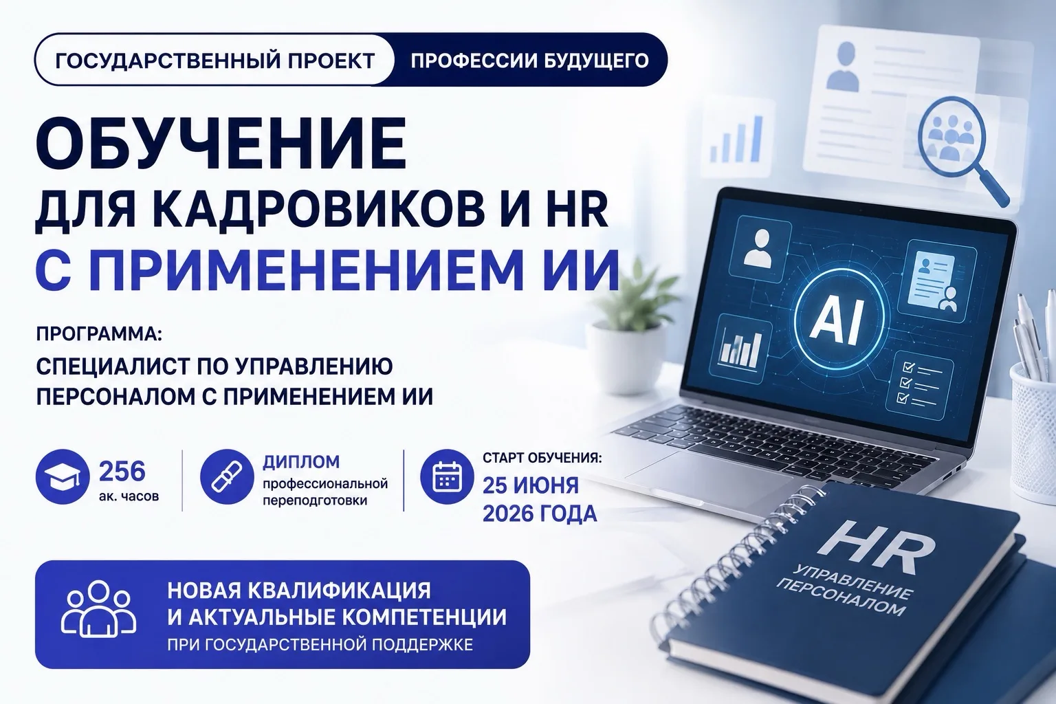 🎓 Открыт набор на программу профессиональной переподготовки для кадровиков и HR в рамках государств