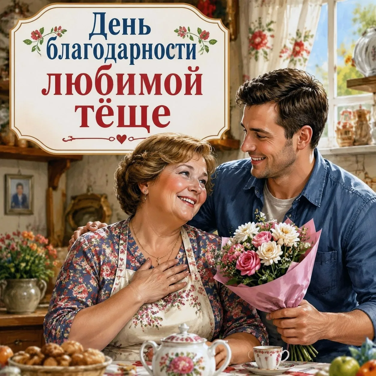 💐✨ 23 мая — День благодарности любимой тёще ✨😊  Сегодня отличный повод сказать тёще добрые и тёплые 