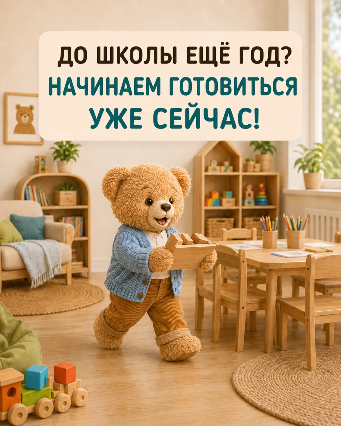 до школы ещё год?