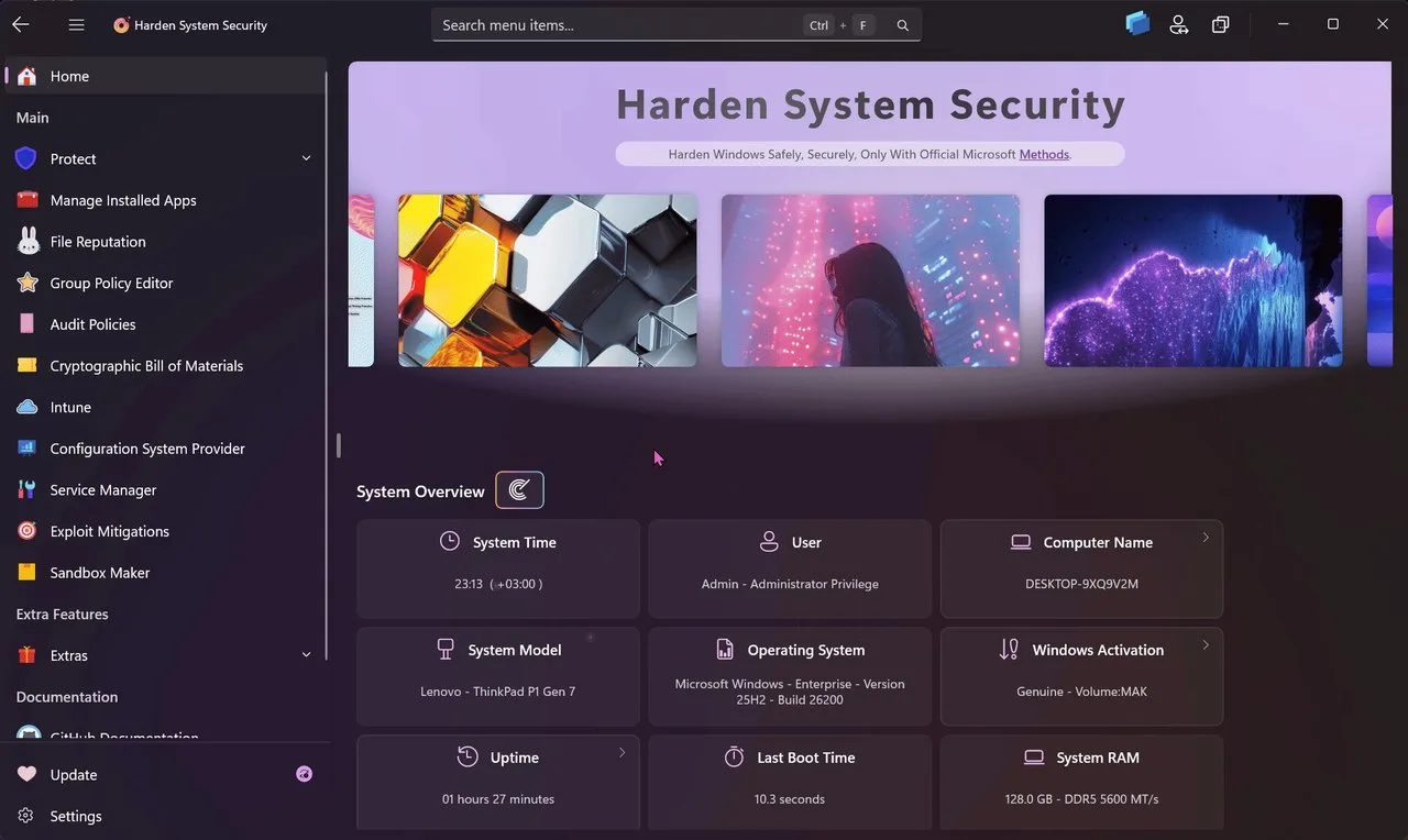 Инструмент для усиления защиты Windows
