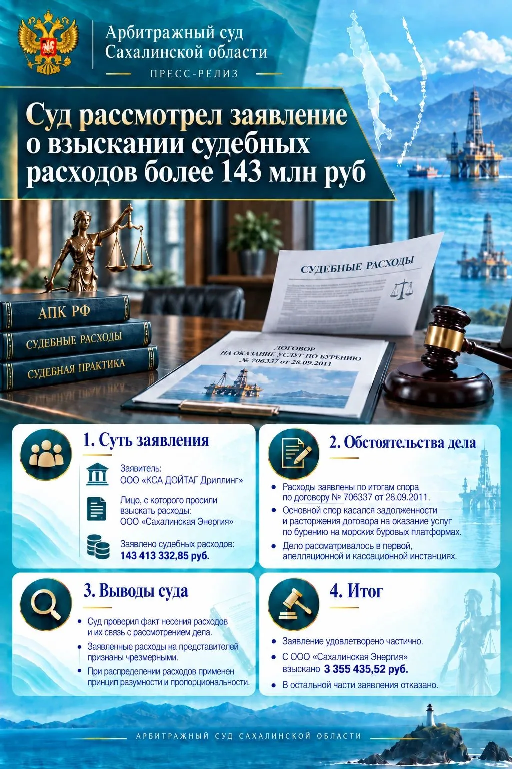 ООО «КСА ДОЙТАГ Дриллинг» обратилось в Арбитражный суд Сахалинской области с заявлением...