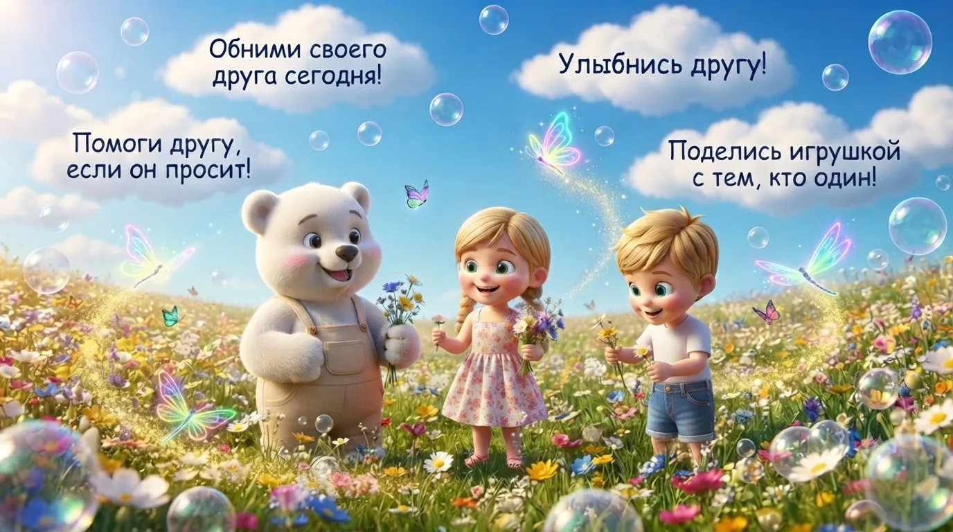 🎉 Международный день дружбы — 30 июля! 🎉

​Сегодня особенный праздник, который учит нас взаимопони