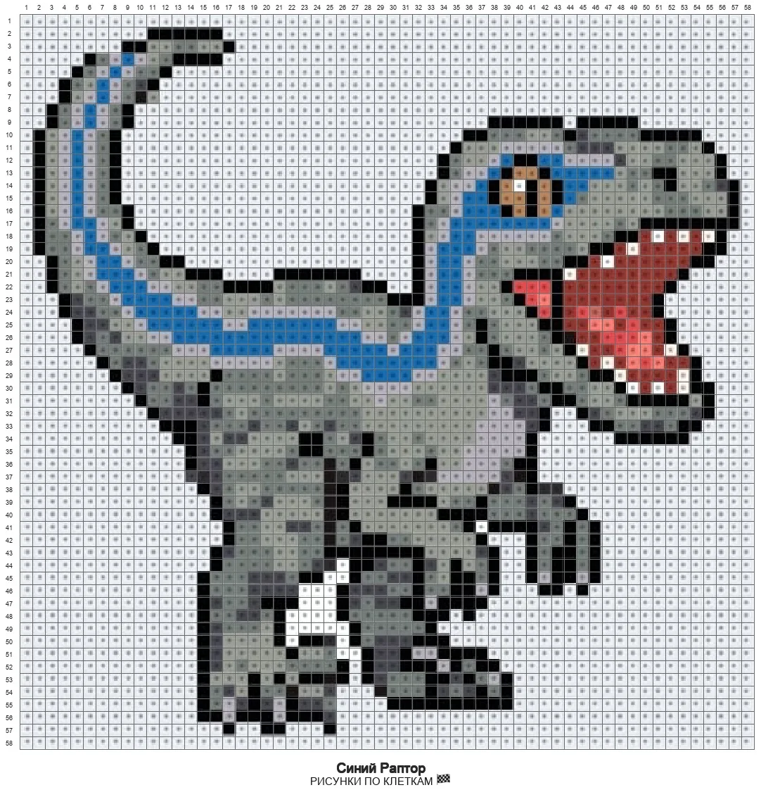 Синий раптор в кадре 🦖✨