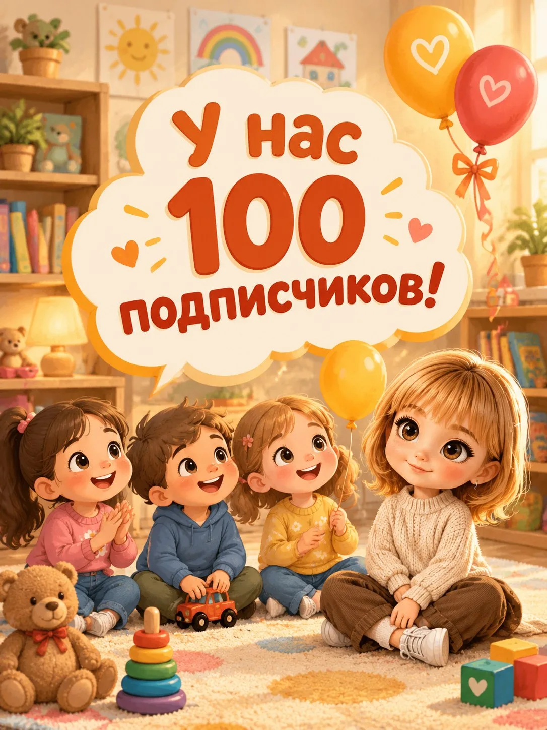 Нас 100!🎉🎉🎉