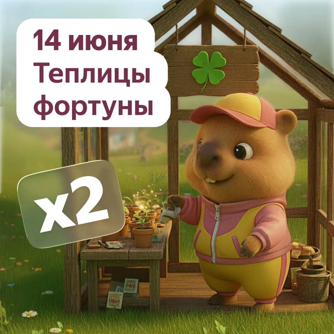 🌱 Сегодня в игре открываются «Теплицы фортуны»!

А это значит, что за выполнение заданий вас ждёт п