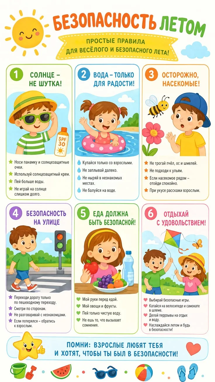 Простые правила безопасного лета
