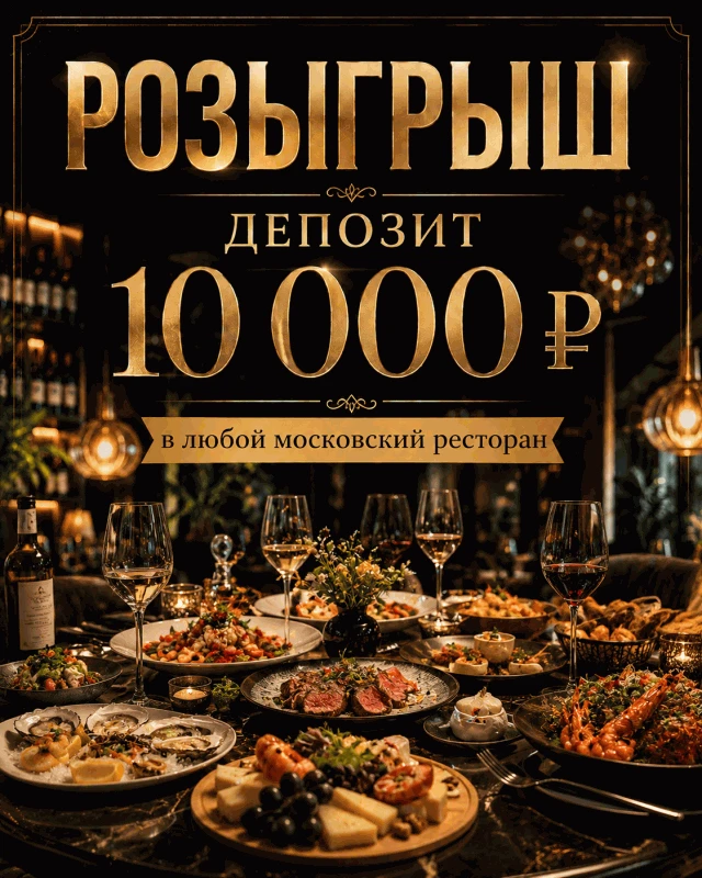 Дарим 10000₽ депозита в любой ресторан в Москве