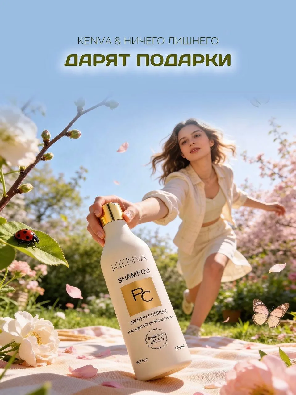 РОЗЫГРЫШ В TELEGRAM 🎉  Дарим 5 наборов средств от KENVA ✨   Хотите испытать удачу и выиграть продукц