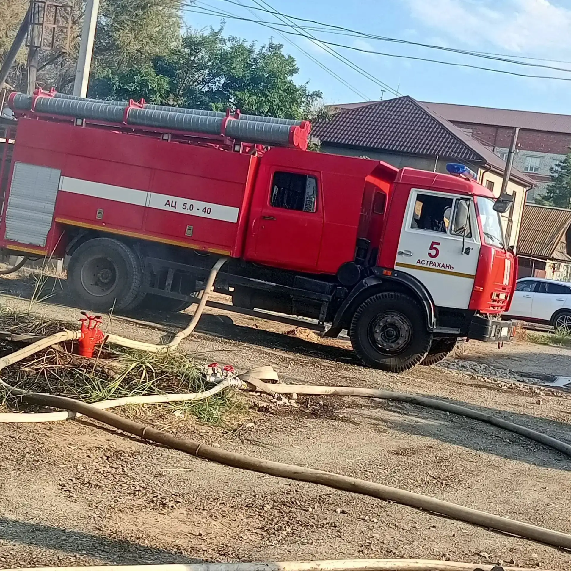 🚒29.07.2026 в 17.11 огнеборцы ПЧ№5 ГКУ "Волгоспас" выезжали на тушение пожара в Трусовский район г.