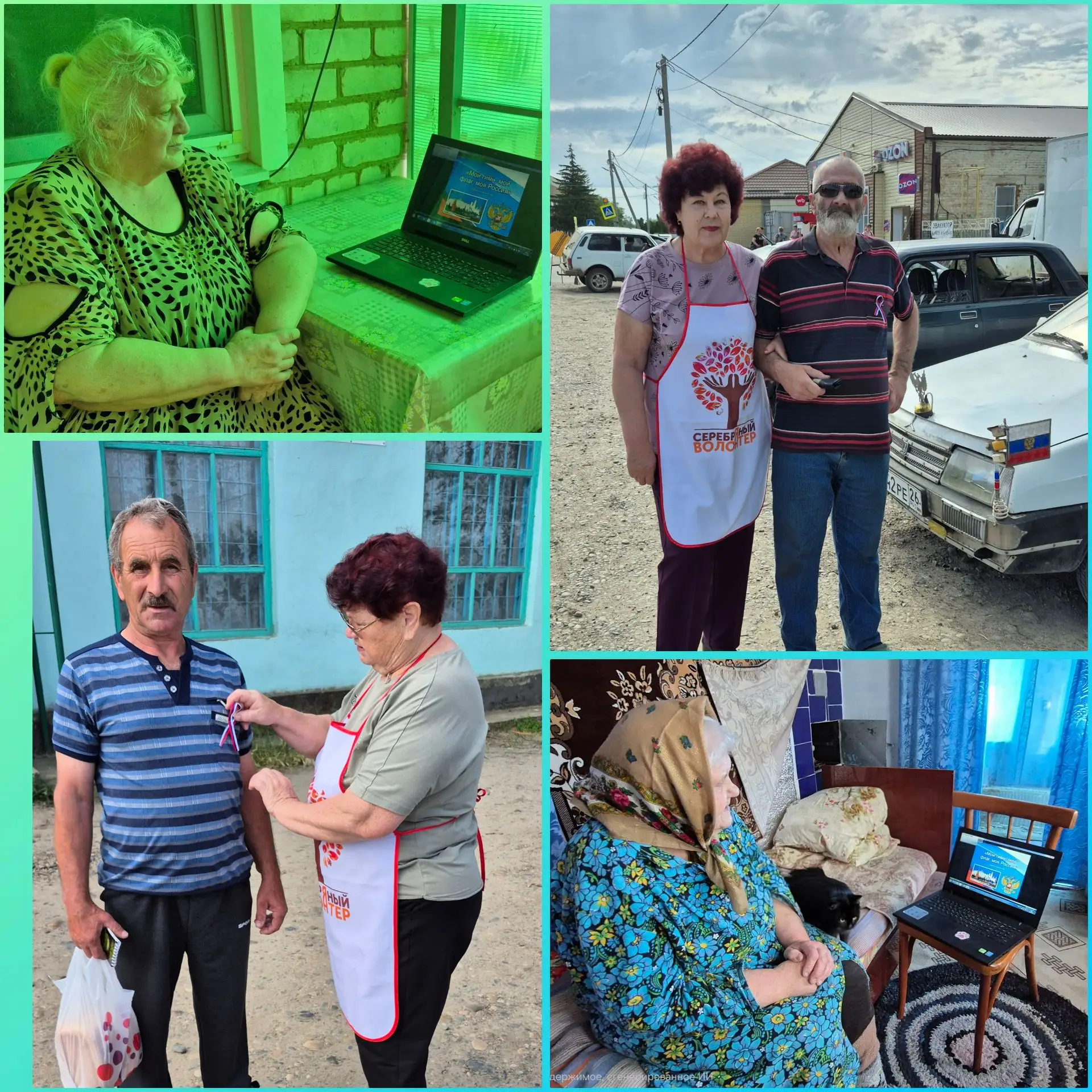 🕊 *11 июня в селе Преградное волонтеры провели акцию «Мой гимн, мой флаг, моя Россия». «Серебряные»