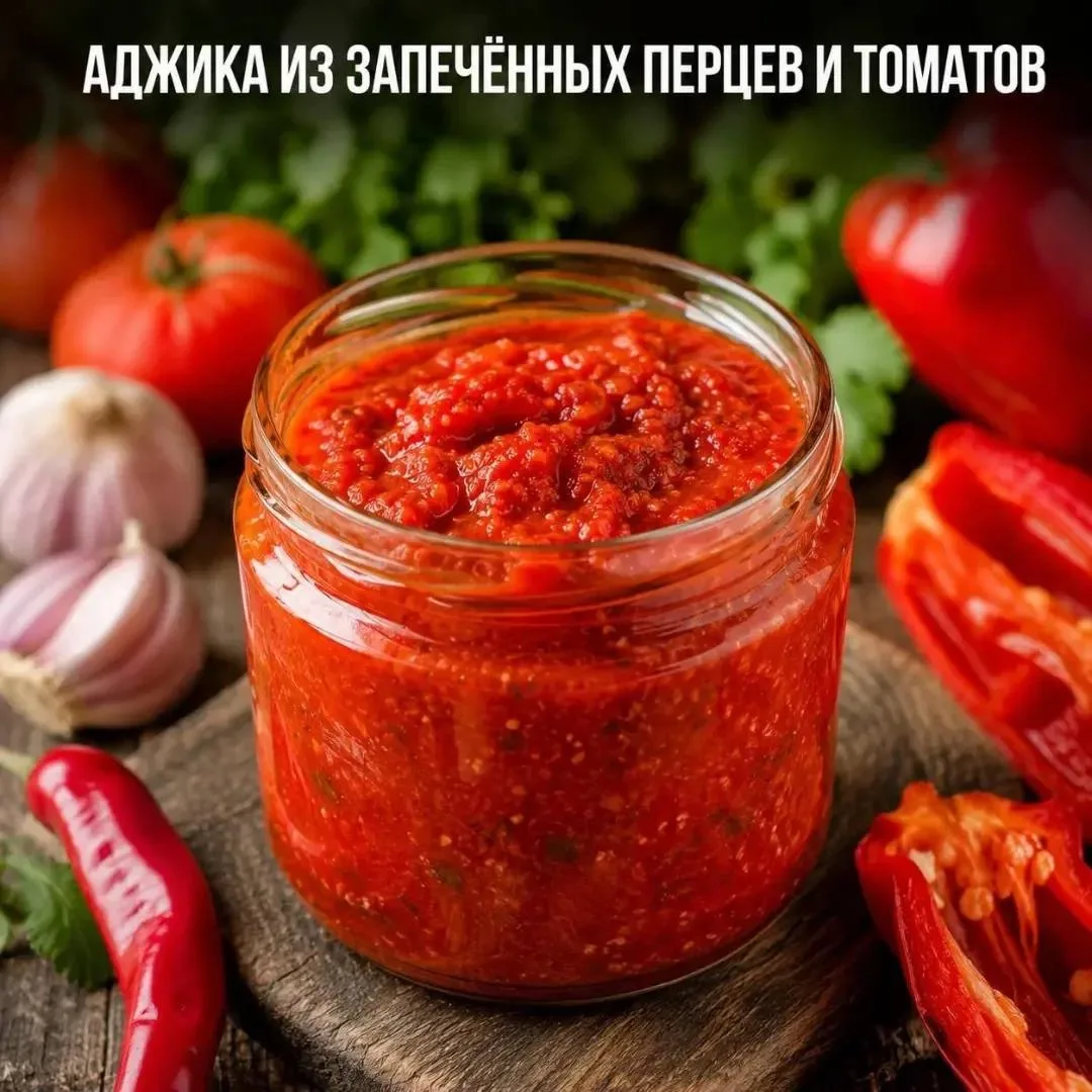 🌶️ Аджика из запечённых перцев и томатов - густая, ароматная и невероятно вкусная!