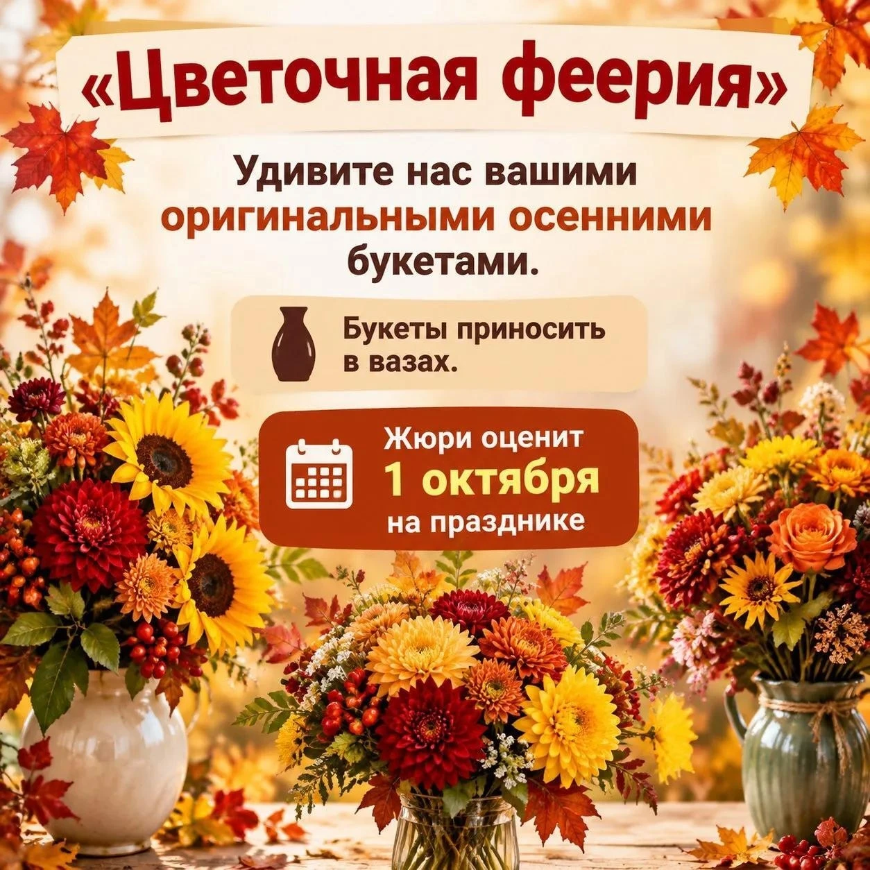 🍁 Осень — время золота, тепла и... цветочной феерии! 🍁