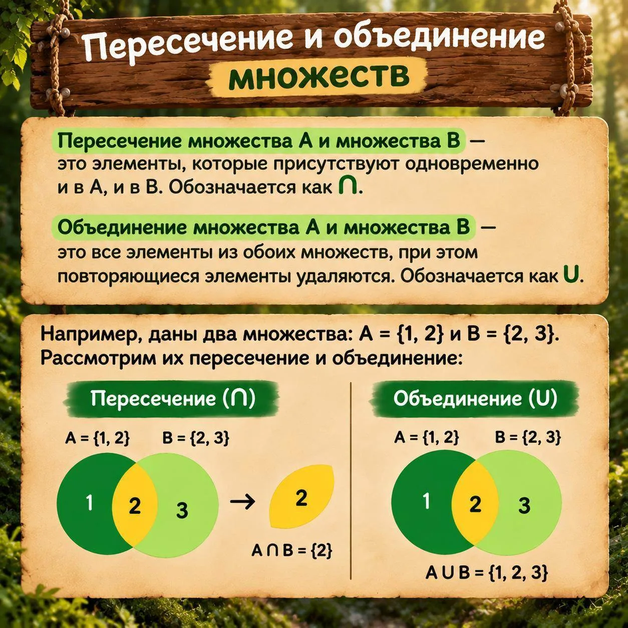 множества: операции