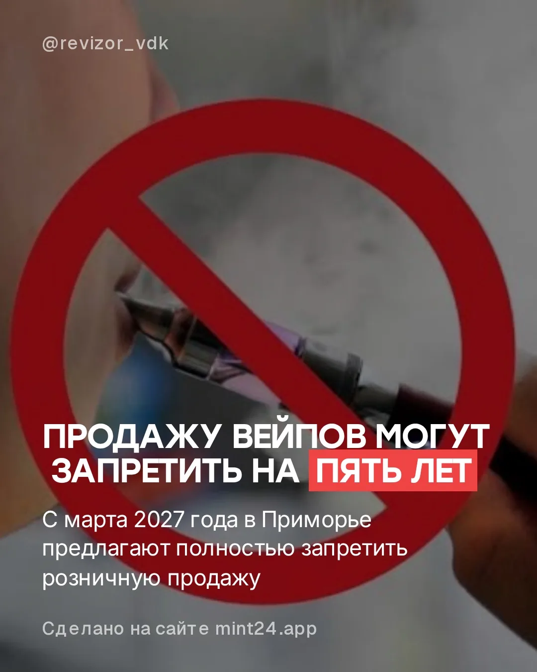 В Приморье предложили на пять лет запретить продажу вейпов
