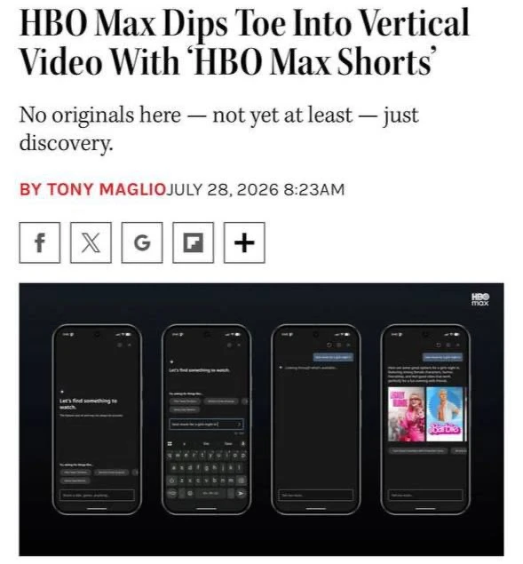 HBO запускает собственый аналог TikTok для сериалов. В новом разделе HBO Max Shorts кул...
