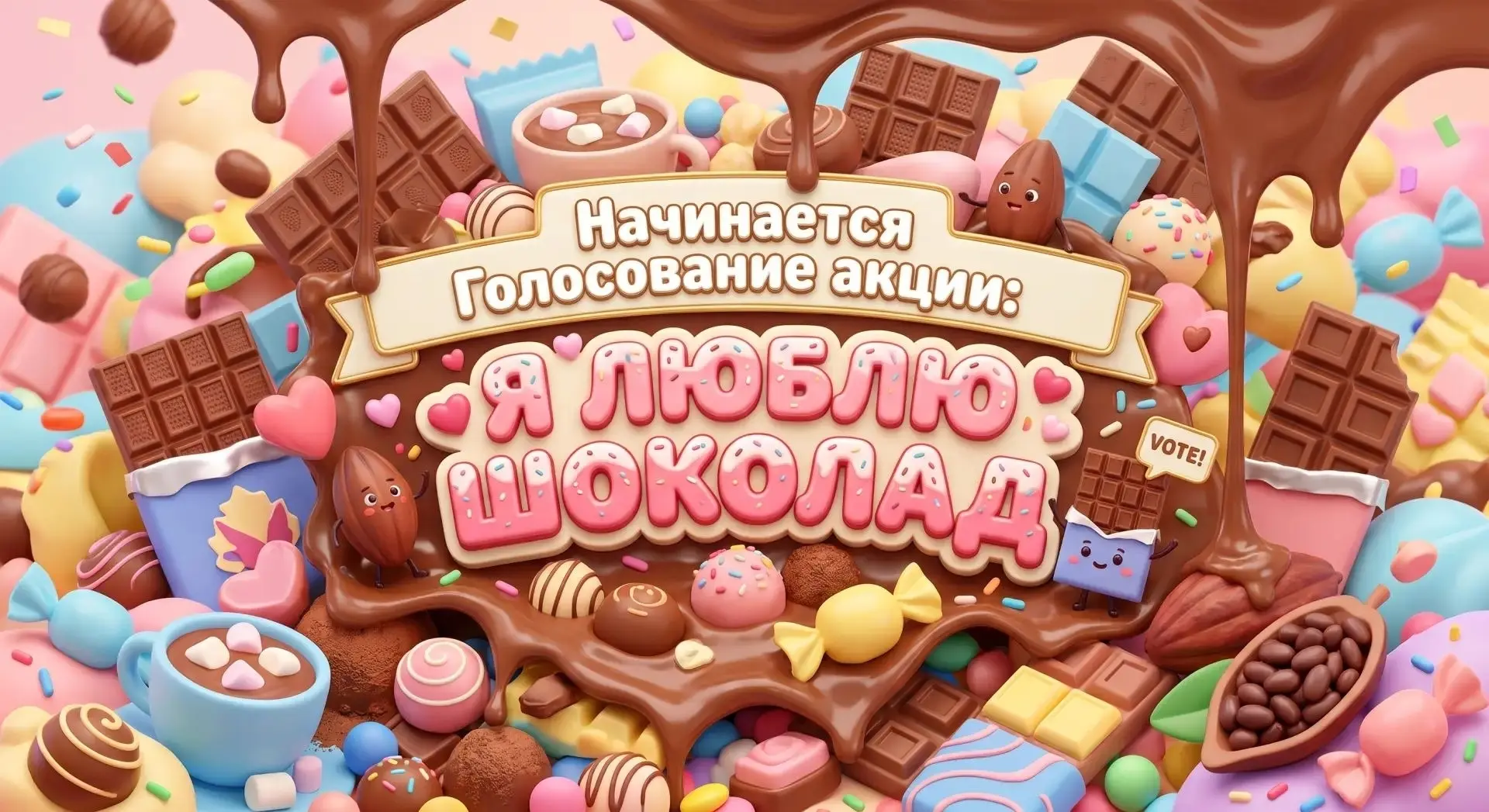 КТО ЖЕ ОН — ГЛАВНЫЙ СЛАДКОЕЖКА? 🏆**
Наша акция «Я люблю шоколад» выходит на финишную прямую! Мы в в