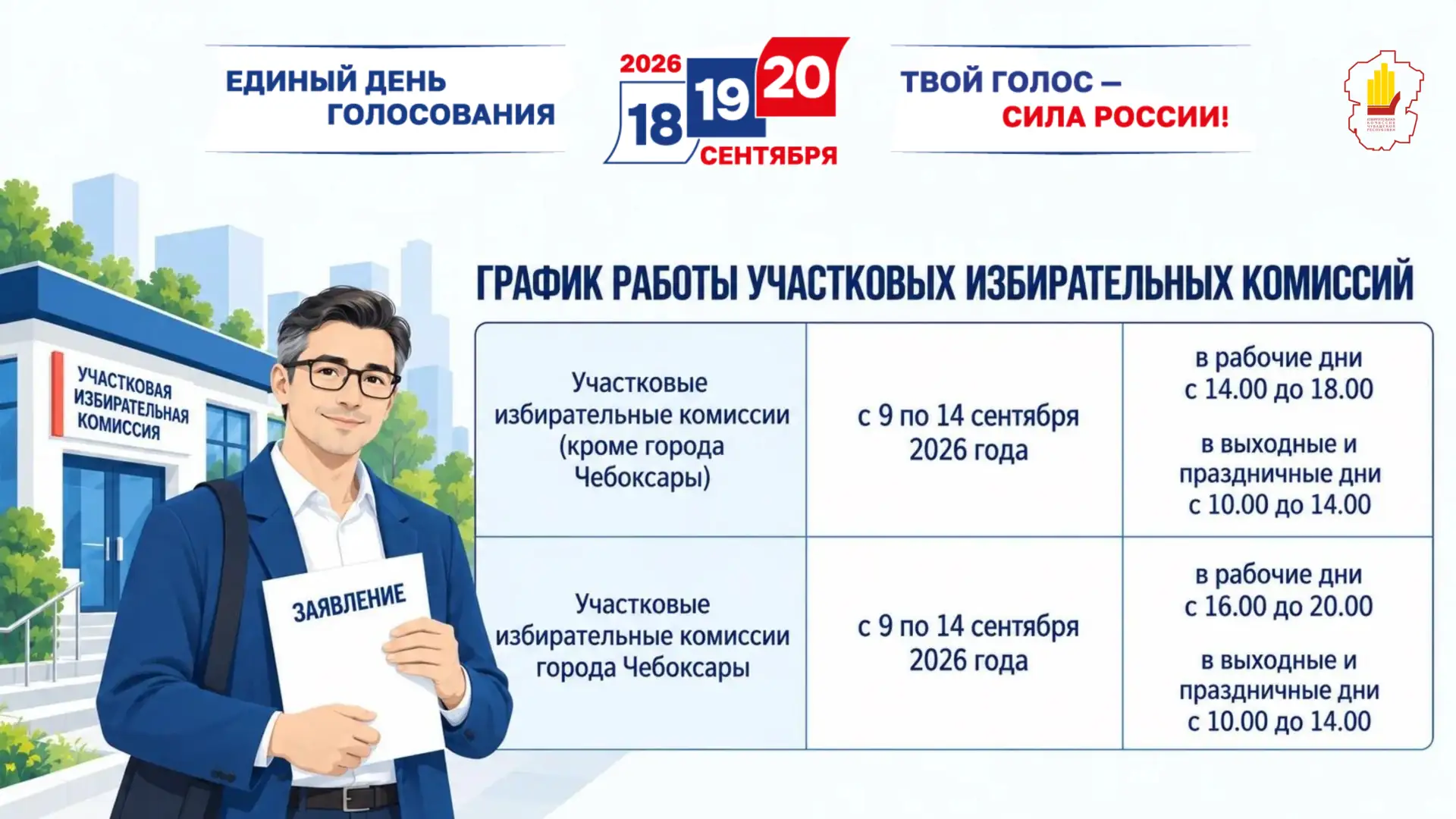 В Чувашской Республике 9 сентября к работе приступили все участковые избирательные коми...