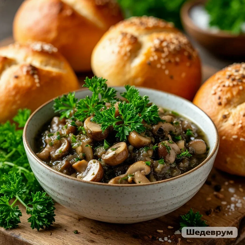 ГРИБНАЯ ИКРА — АРОМАТНАЯ ЗАКУСКА, КОТОРАЯ НЕ ЛОМАЕТ ДИЕТУ! 🍄🥖✨