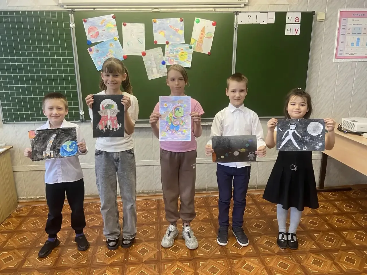 Космические фантазии 🌌

В Большемалышевской школе прошёл творческий конкурс рисунков на тему «Челов