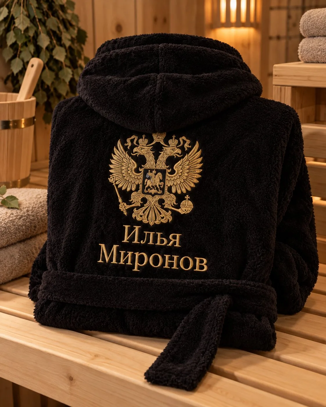 Подарочный мужской халат с именем и фамилией!