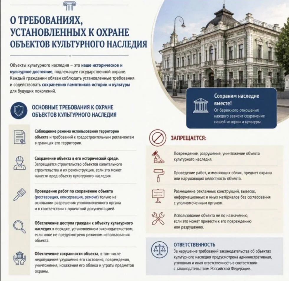 🏛️ Объекты культурного наследия — наше общее дело!

Друзья, каждый из нас живёт в городе или посёлк