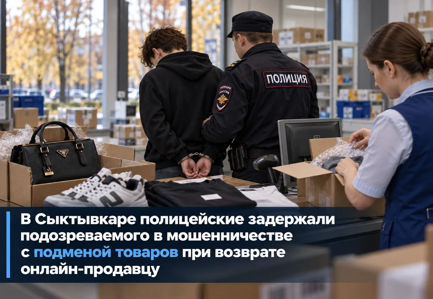 В Сыктывкаре полицейские задержали подозреваемого в мошенничестве с подменой товаров пр...