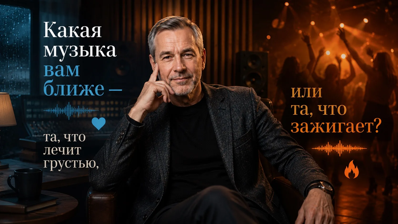 🎶 Какая музыка вам ближе — та, что лечит грустью, или та, что зажигает?