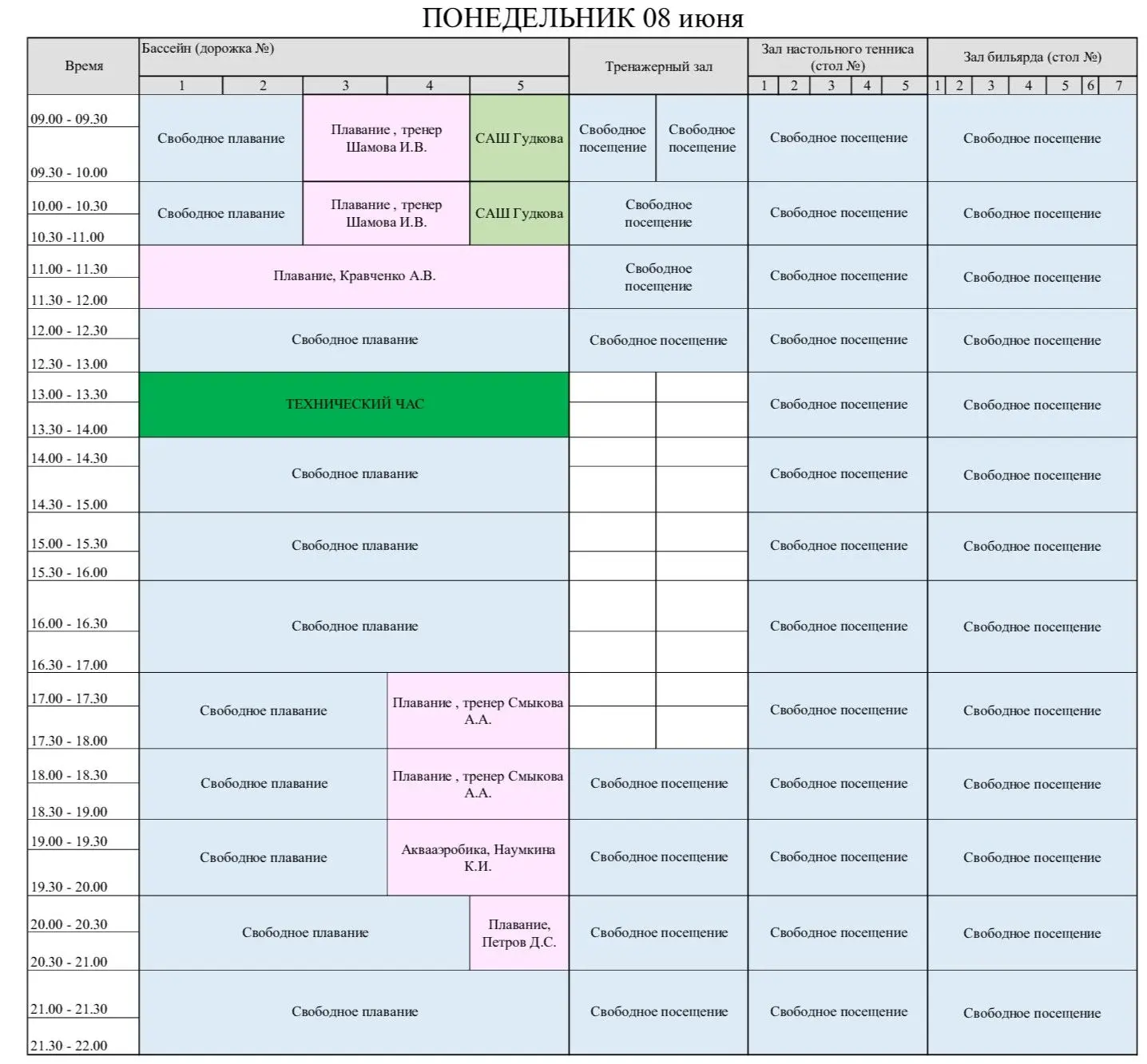 Расписание занятий в универсальном корпусе с 08 по 14 июня 2026 года
Расписание остальных занятий в 