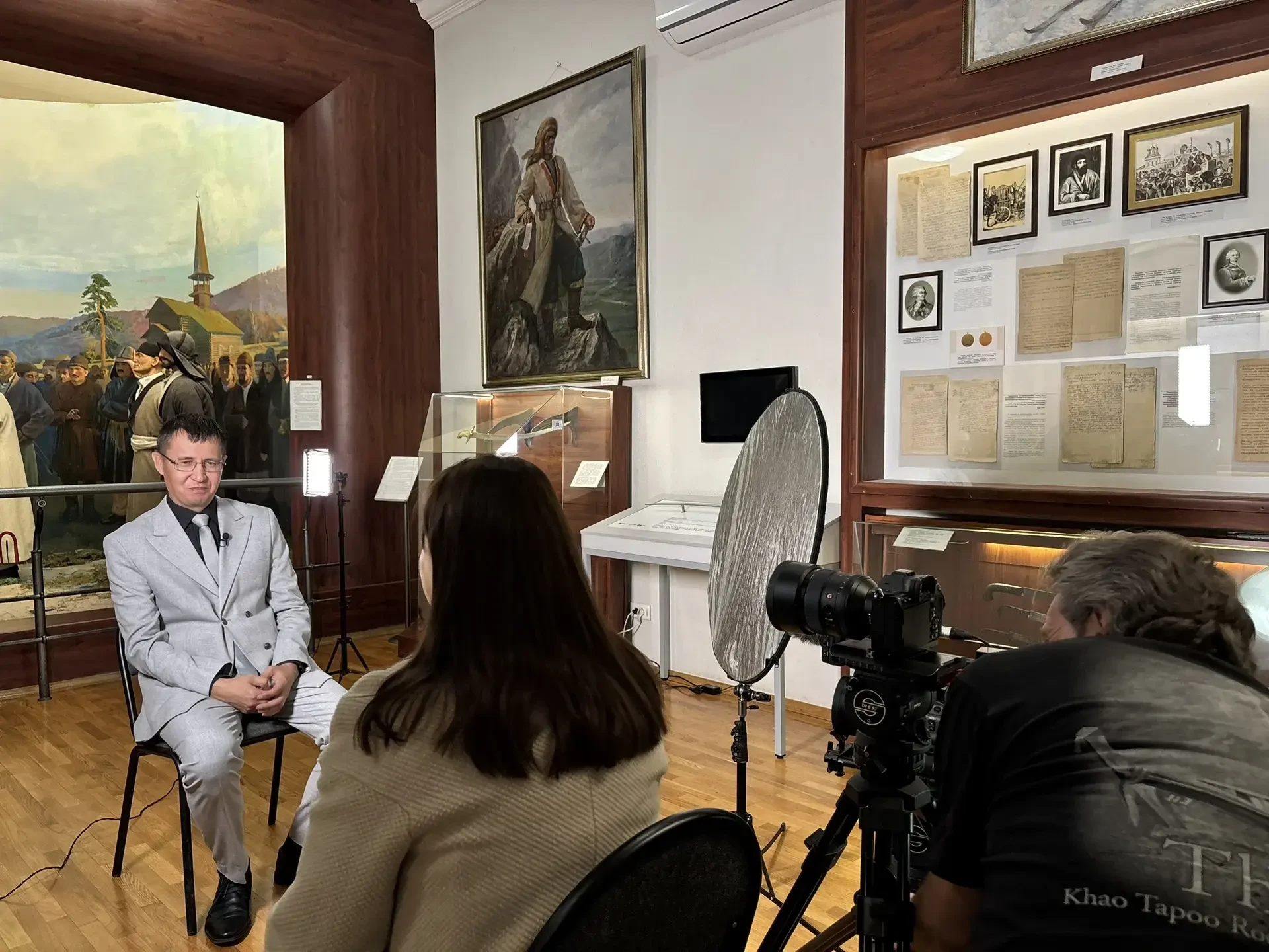 Съёмки проекта «Звучащее слово» о Салавате Юлаеве прошли в Национальном музее РБ