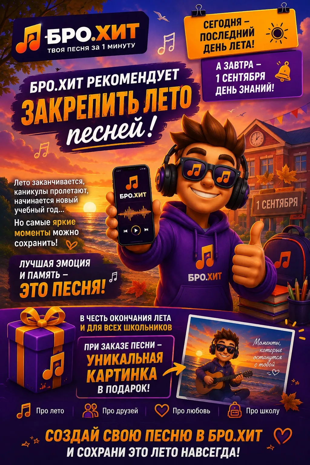 ☀️ Бро.Хит рекомендует закрепить лето песней!