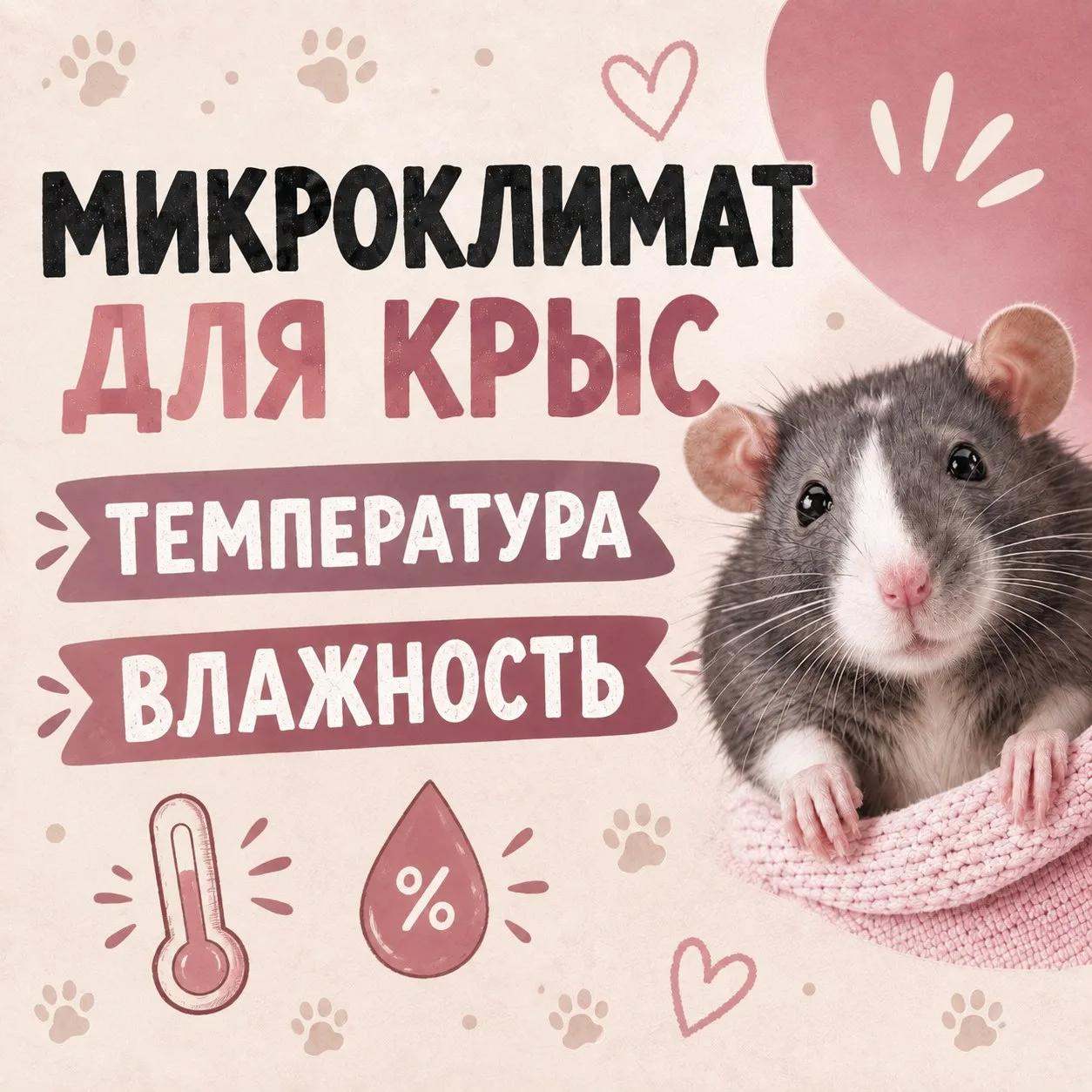 Комната для крыс: создаём правильный микроклимат