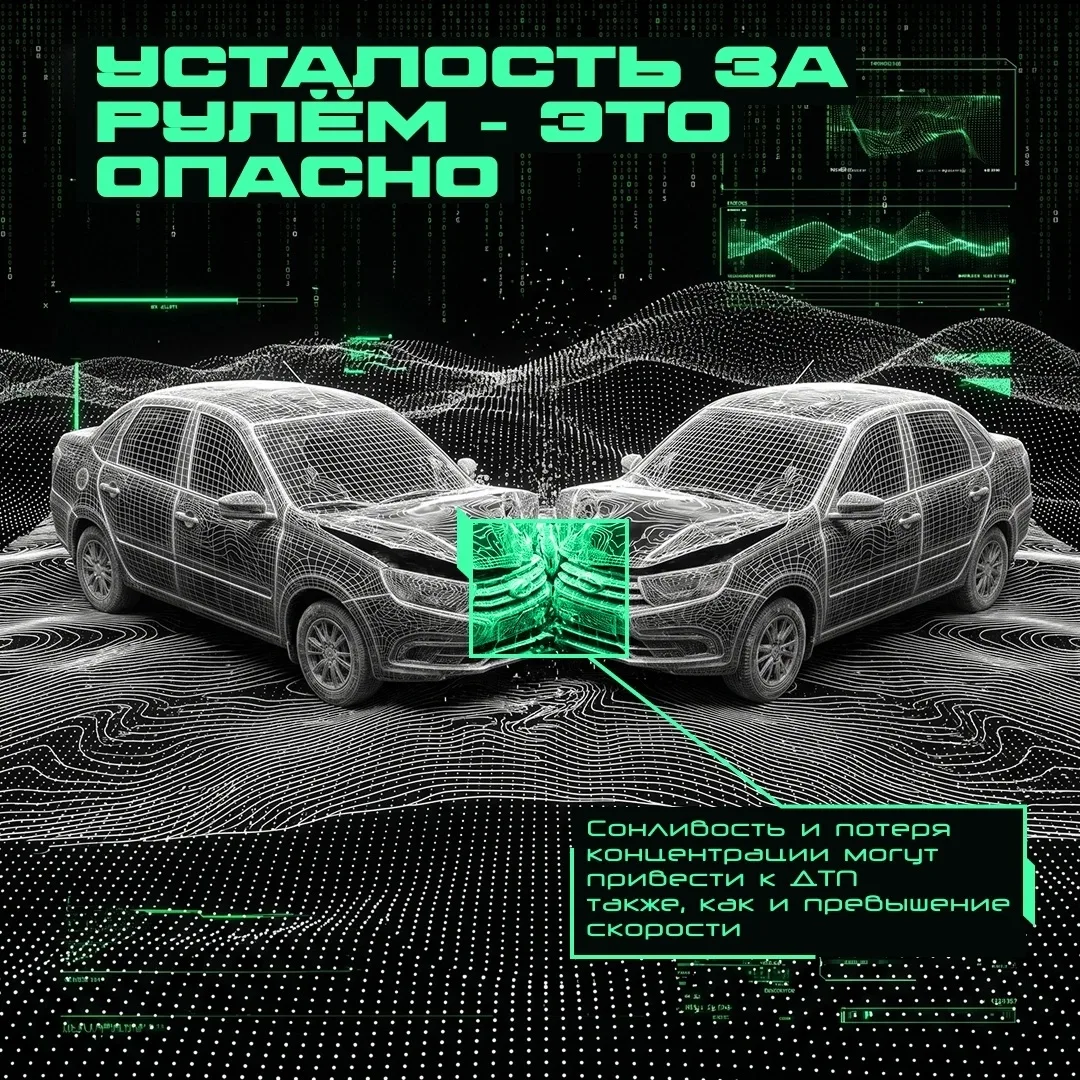 Безопасность на дороге зависит не только от соблюдения правил, но и от состояния водителя.

Усталост