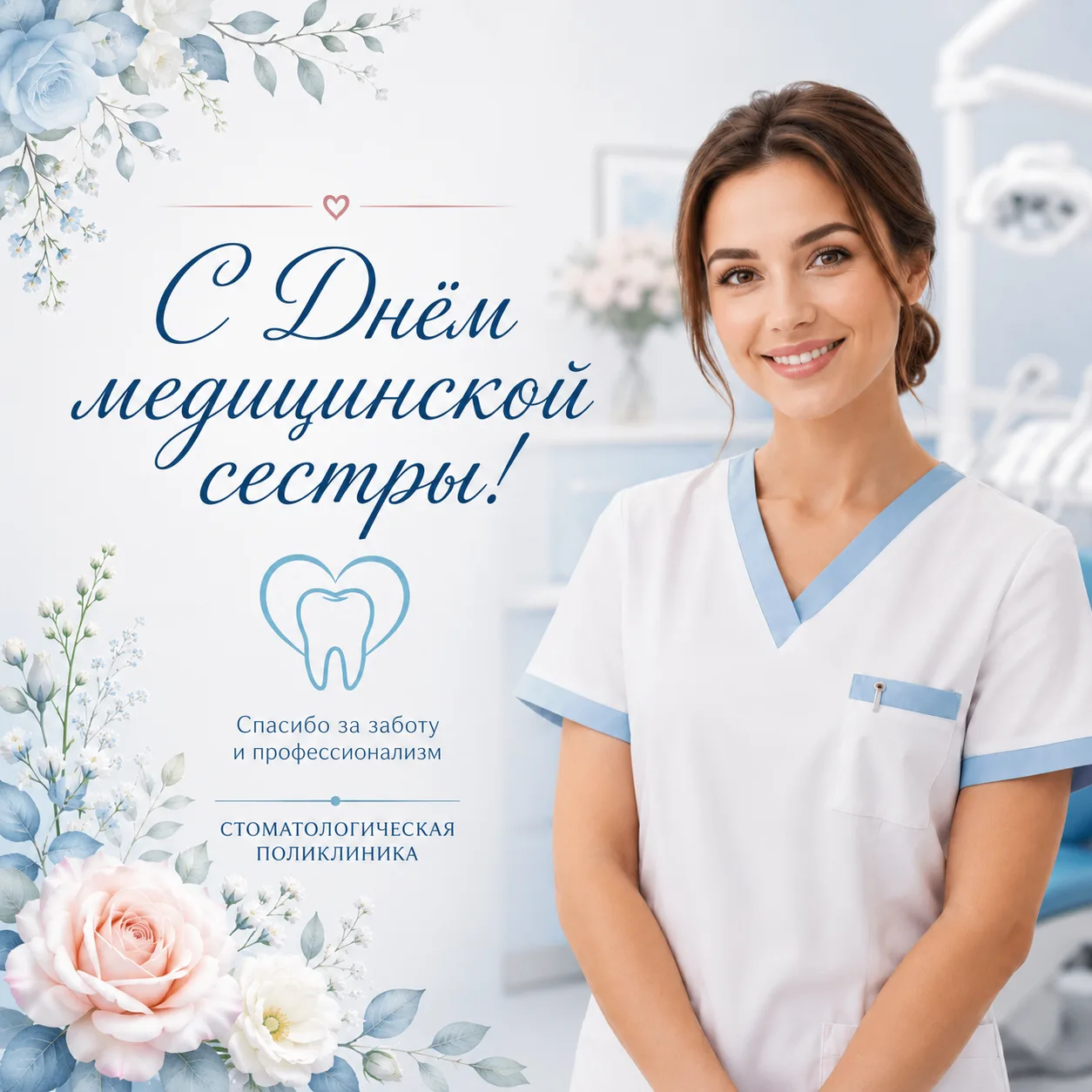 Милые медицинские сёстры!

Стоматологическая поликлиника поздравляет вас с профессиональным праздник