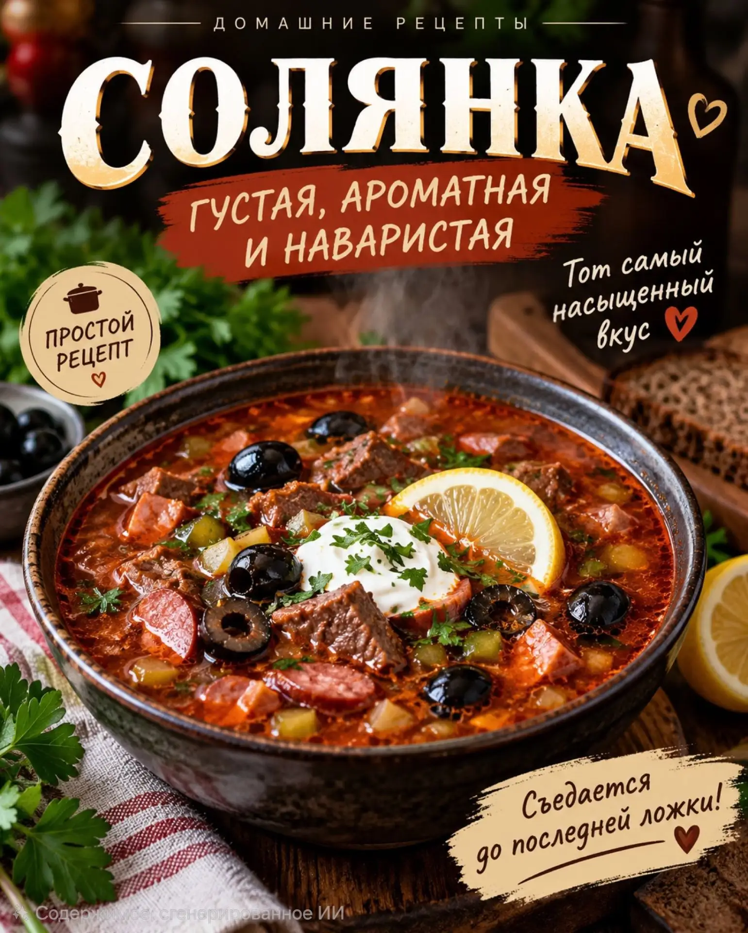 🍲 АРОМАТНАЯ, ГУСТАЯ И НАВАРИСТАЯ СОЛЯНКА🍲