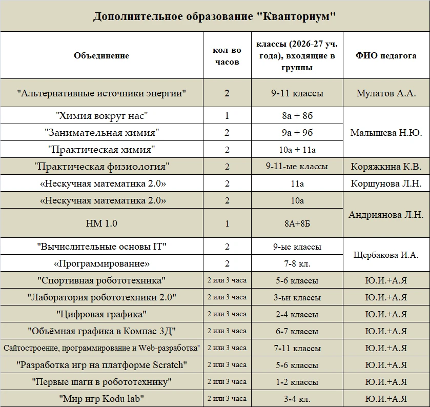 На базе нашей школы реализуется обучение по программам дополнительного образования различной направл