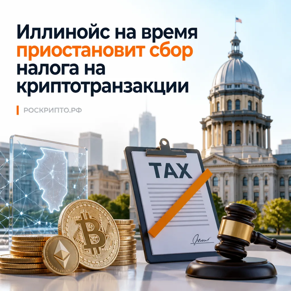 🛡️ Иллинойс на время приостановит сбор налога на криптотранзакции