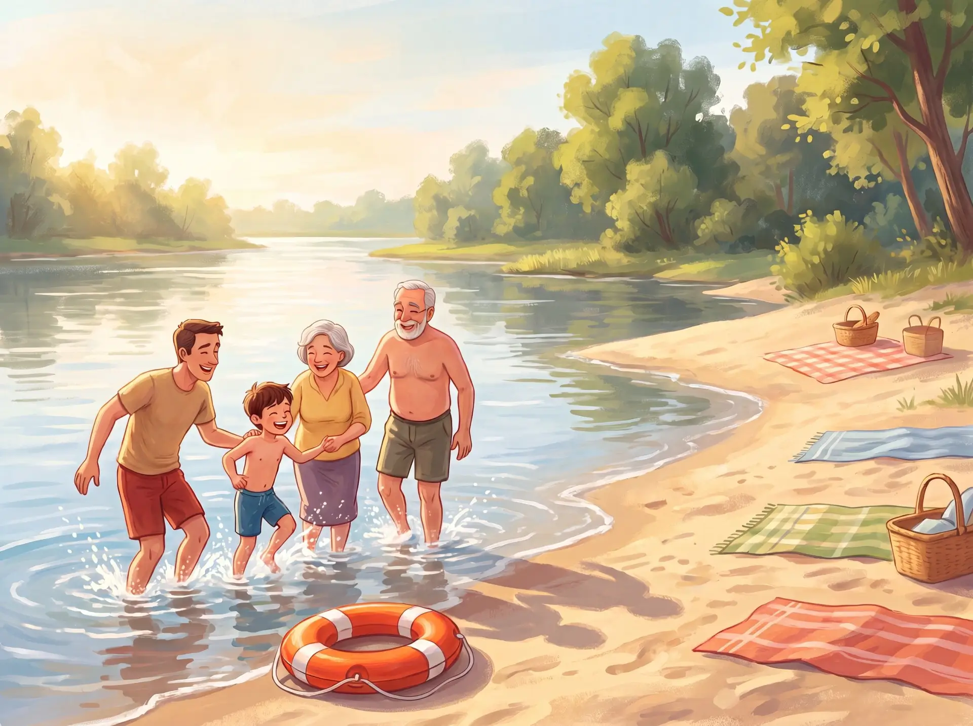 Вода манит детей и взрослых, дарит прохладу и радость жарким летом. 🌞 Время, когда вся семья выбира