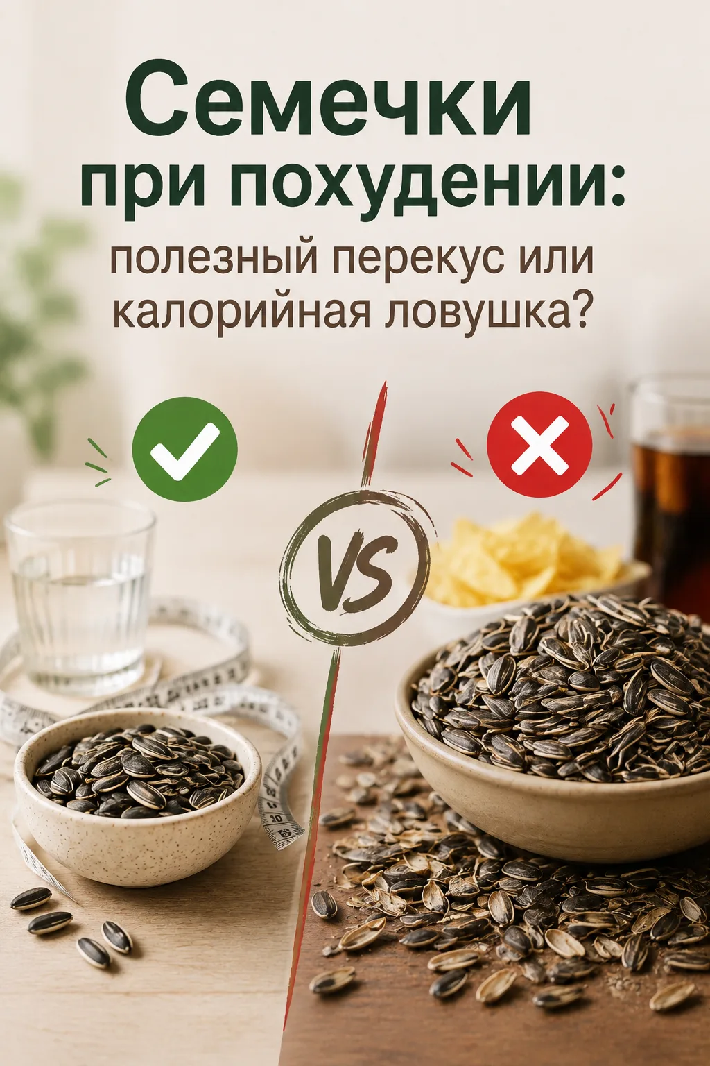 Семечки при похудении: полезный перекус или калорийная ловушка?