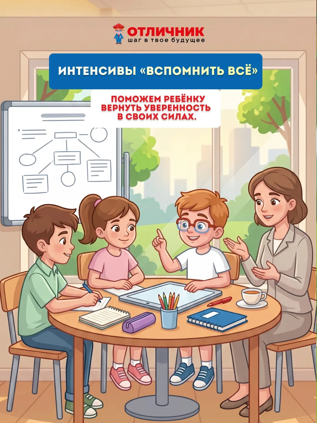 ☀️ Летние интенсивы в «Отличнике»: встретим новый учебный год уверенно❗️☀️