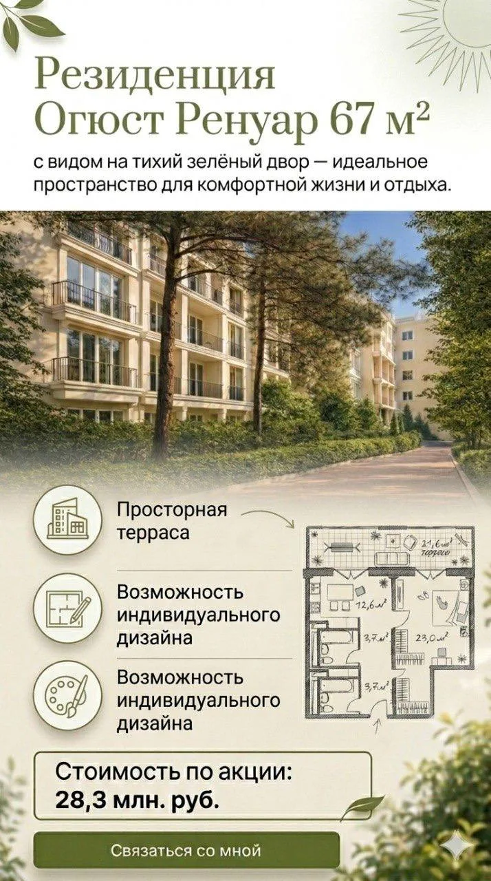 Апартаменты "Сады морей" г. Геленджик.